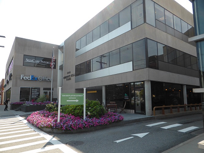 Parking entrance to the building